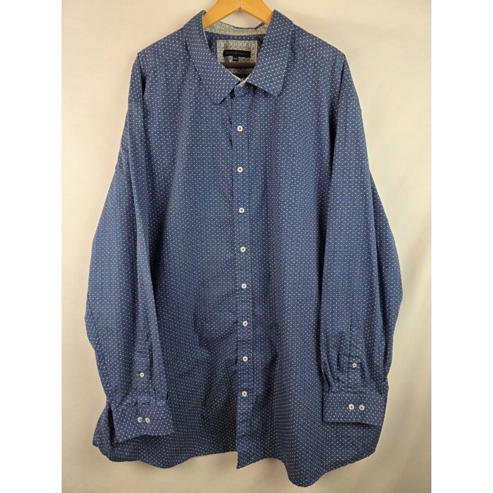 Twenty Eight Degrees Men's Shirt Size 4XLT Blue Long Sleeve Button Down Top